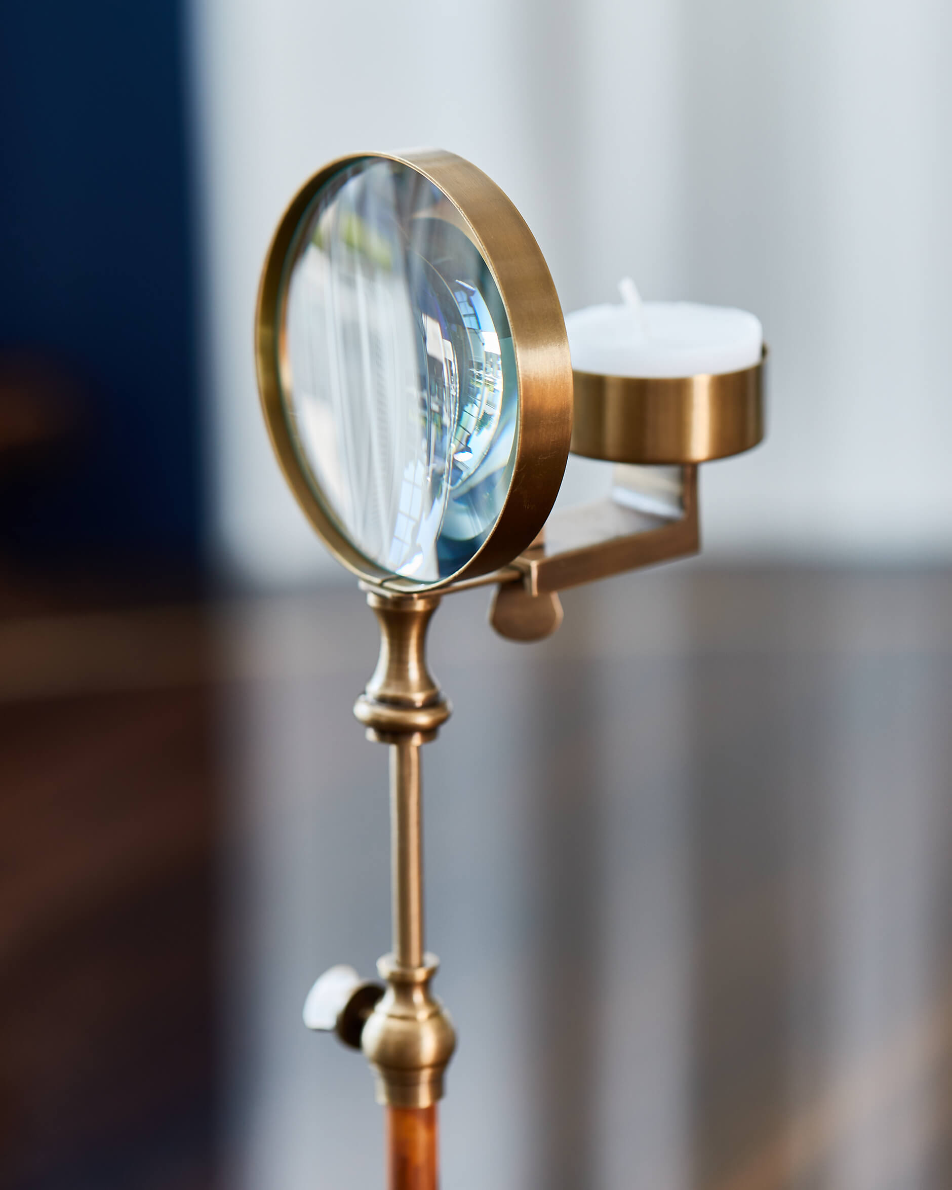 East ljushållare brun/mässing L