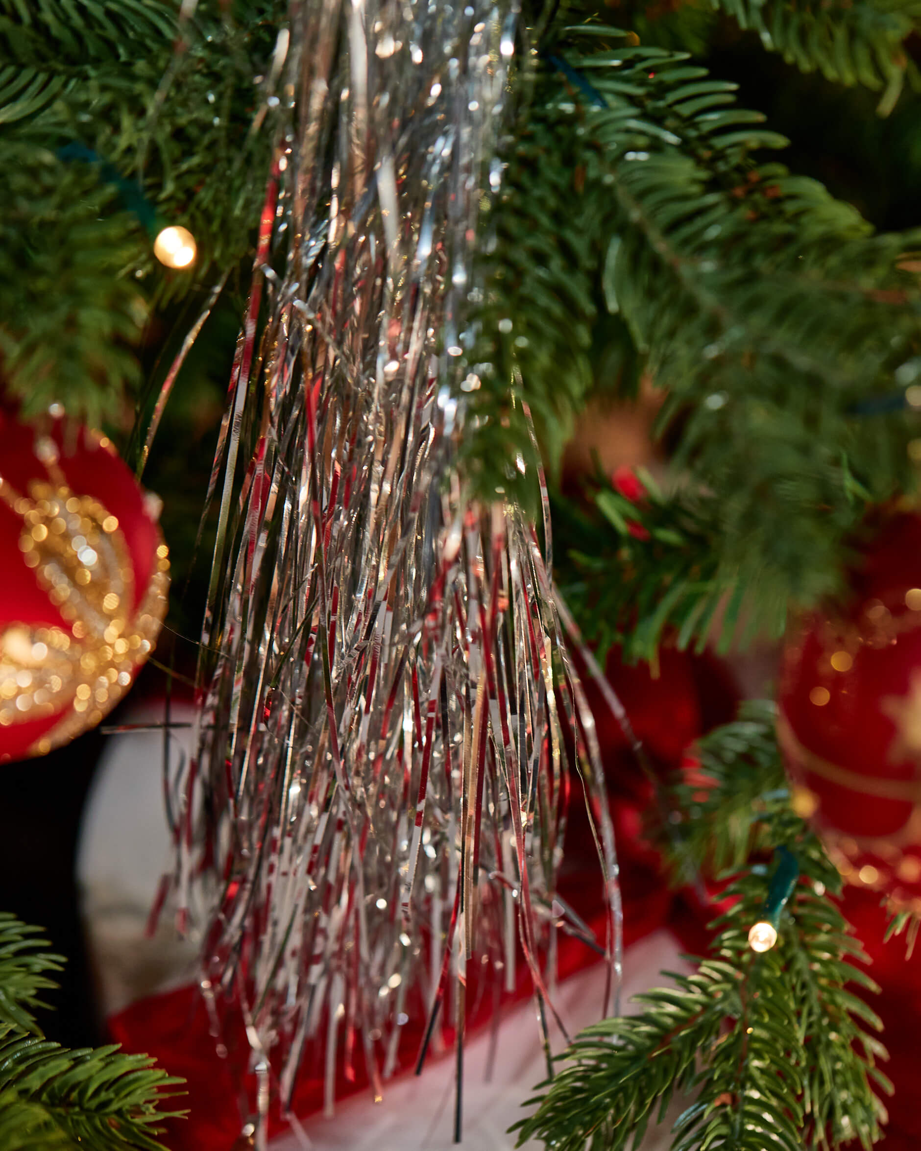 Lametta julgransdekoration glitter silver