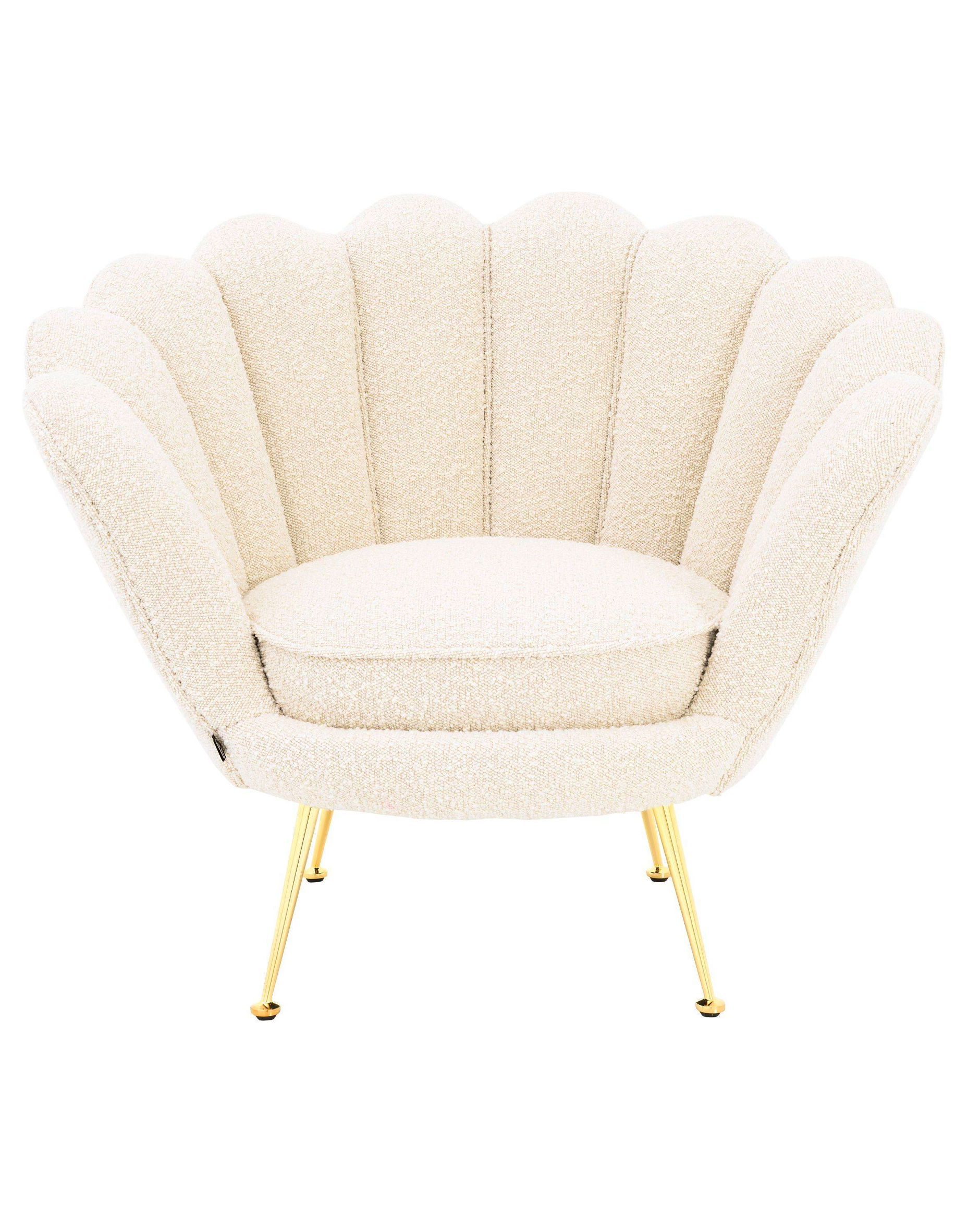 Trapezium fåtölj bouclé cream