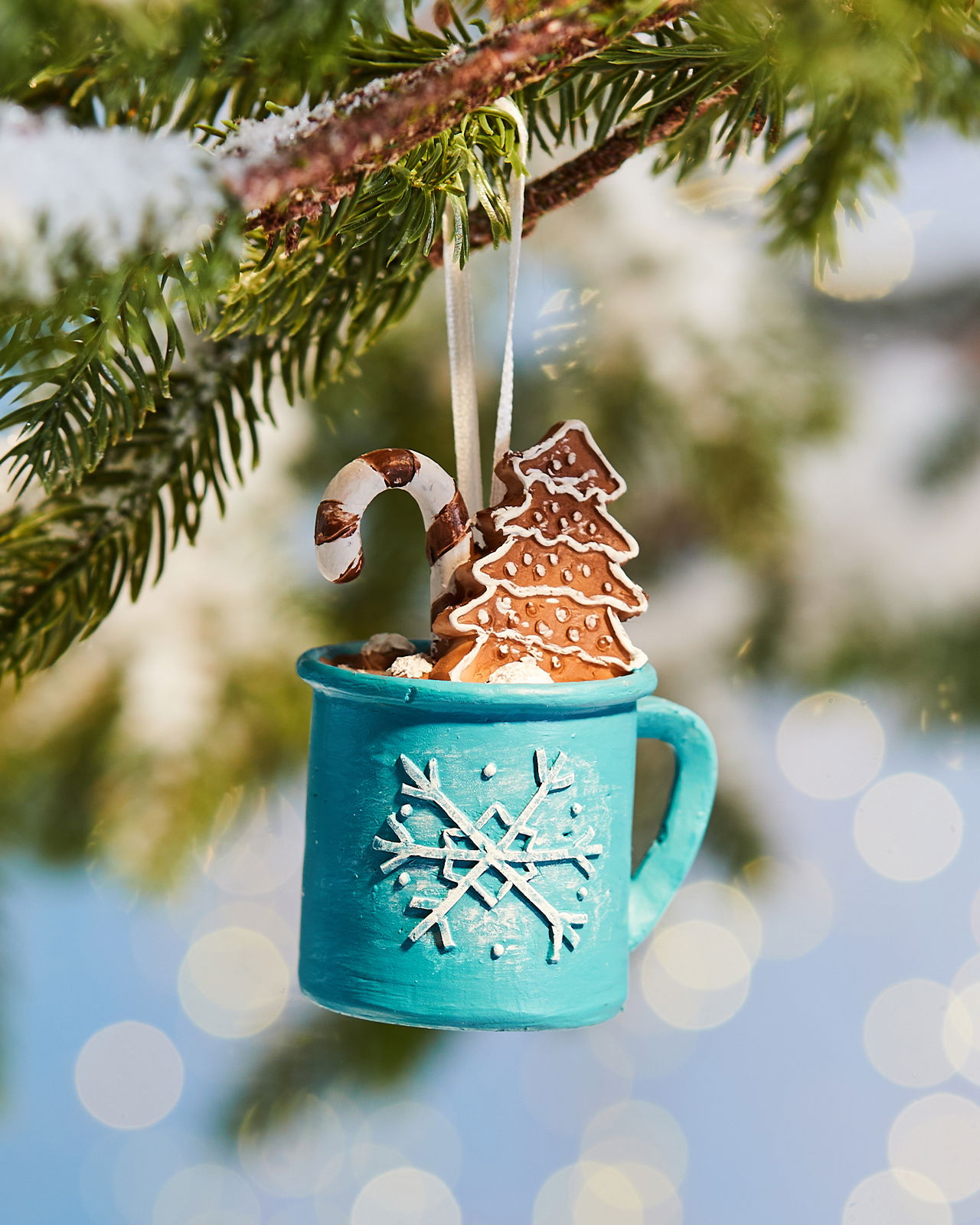 hot chocolate christmas tree ornaments