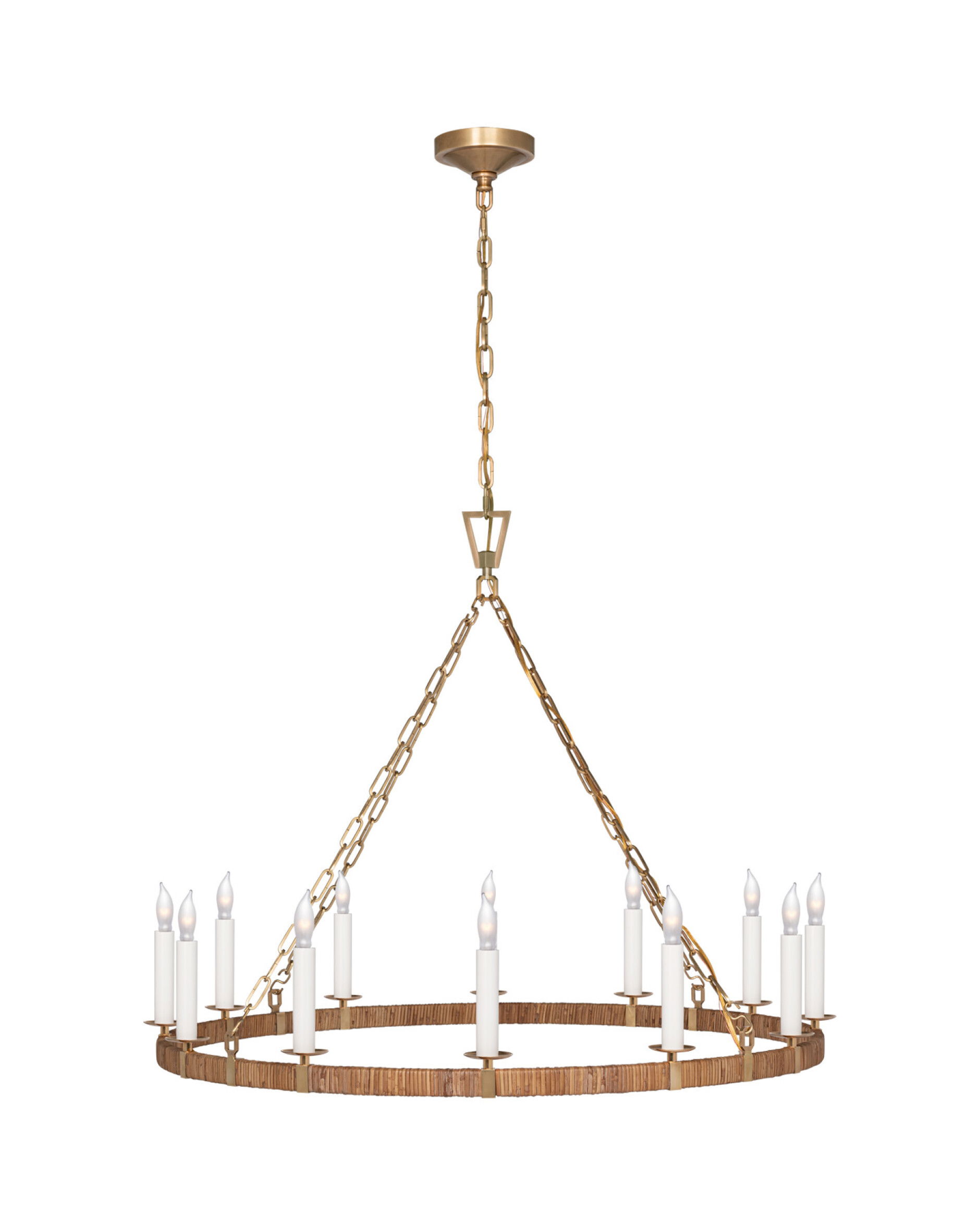 Darlana wrapped taklampa rund mässing L