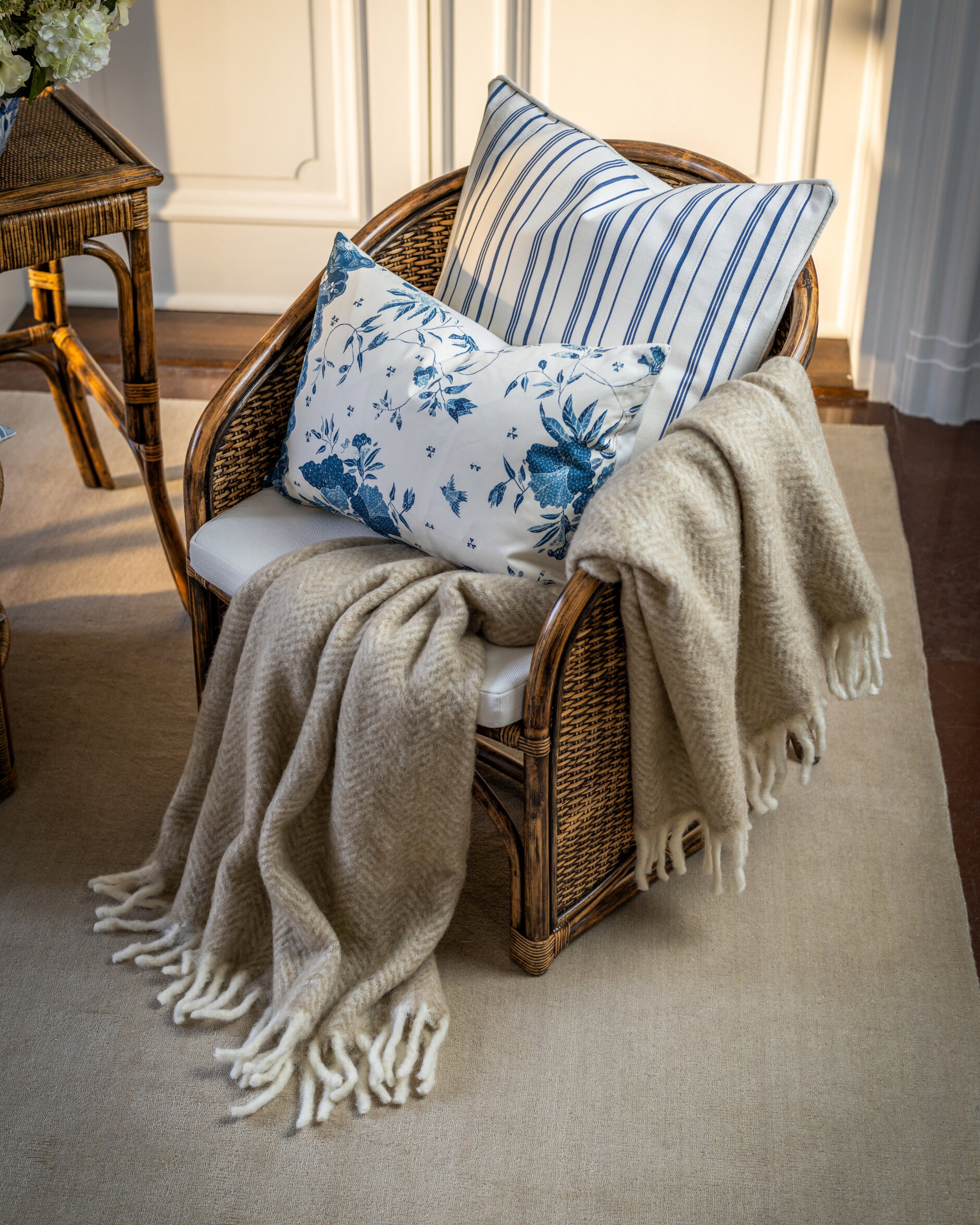Savoie Herringbone Plaid Sand