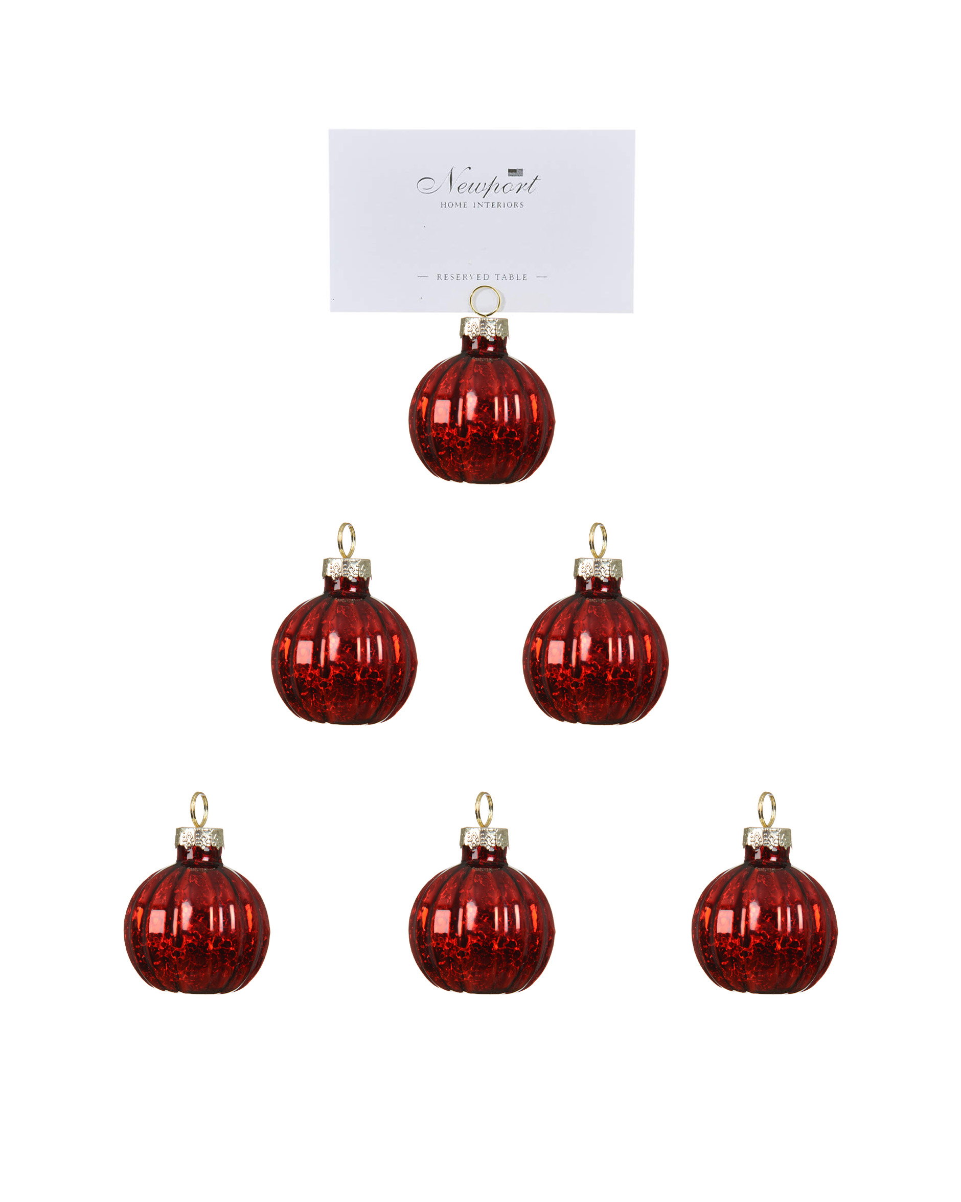 Catalina place card holders red 6-pack