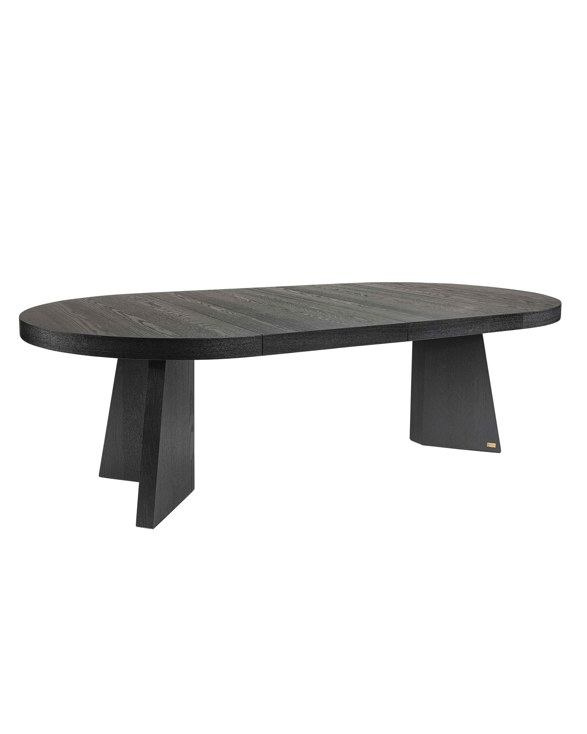 Trent förlängningsbart matbord svart 130-250x130cm