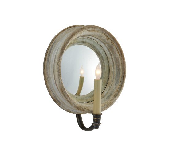 null - Chelsea Reflection Sconce Old White Medium