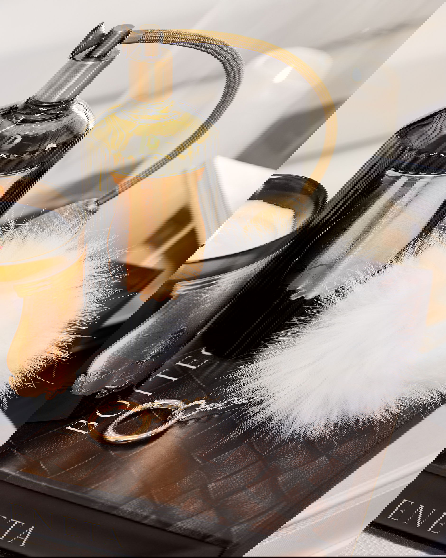 St. Moritz nyckelring white fox