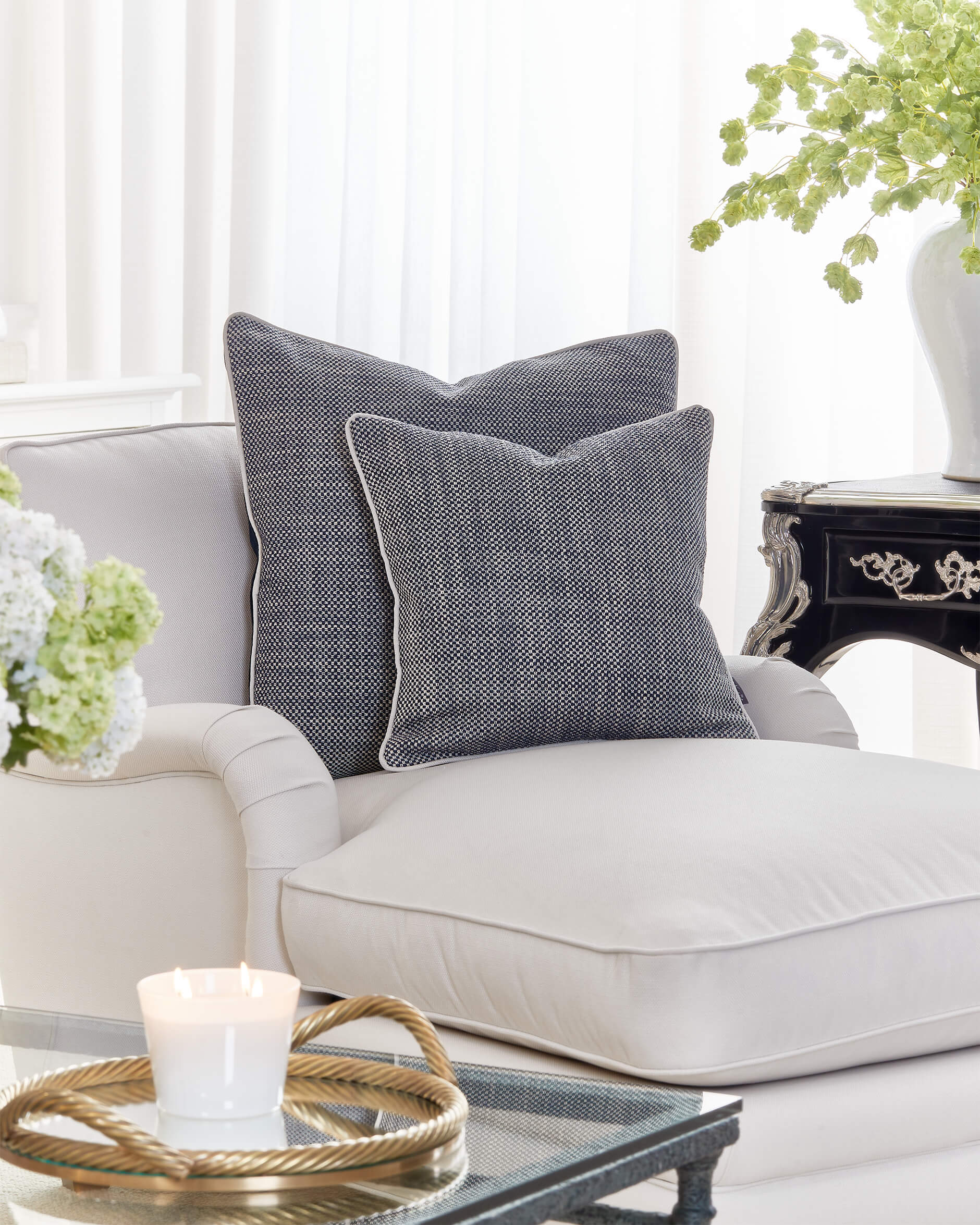 Eileen kuddfodral blå