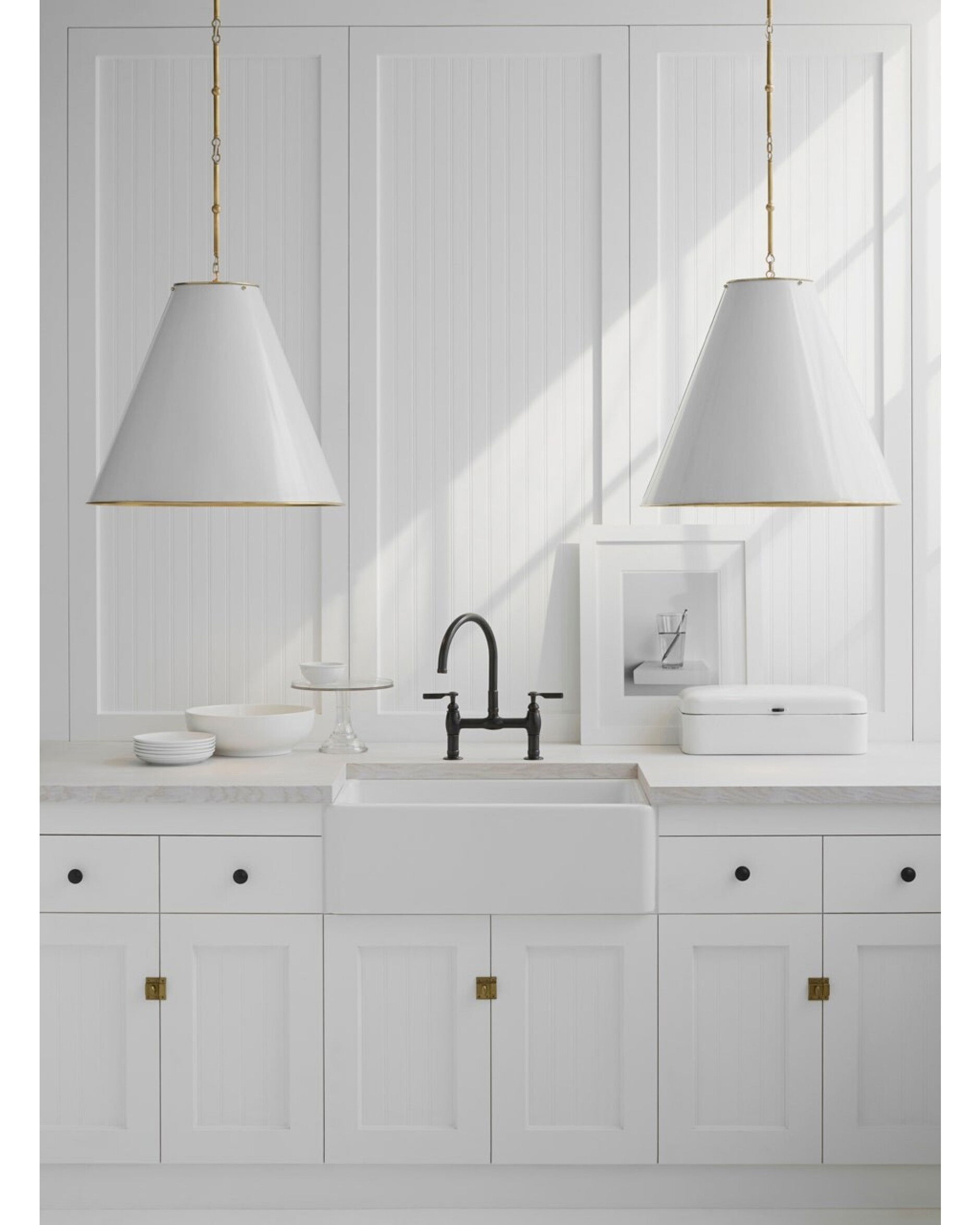 Goodman taklampa mässing/antikvit L