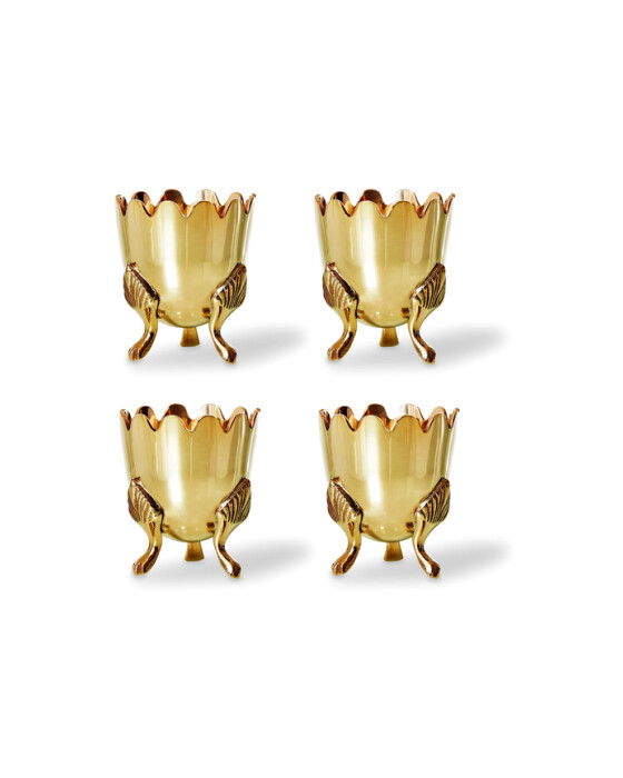 Äggkoppar mässing 4-pack