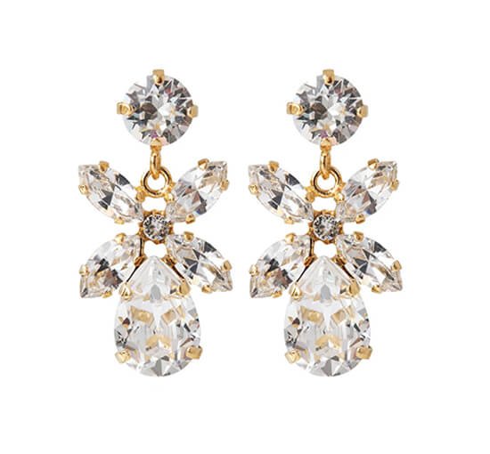 Gold - Mini Dione Earrings Crystal