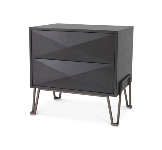 null - Highland bedside table charcoal