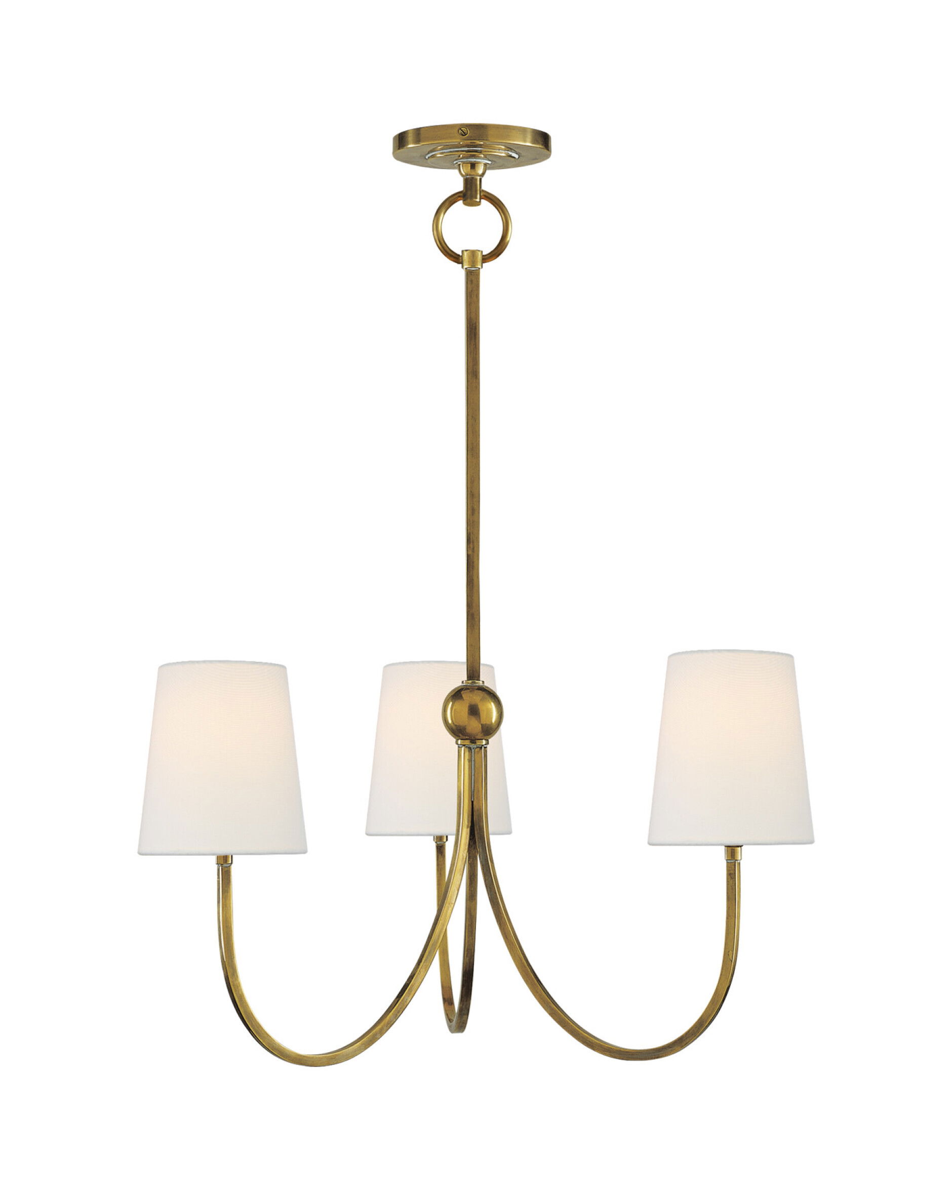 Reed takkrona antik mässing S