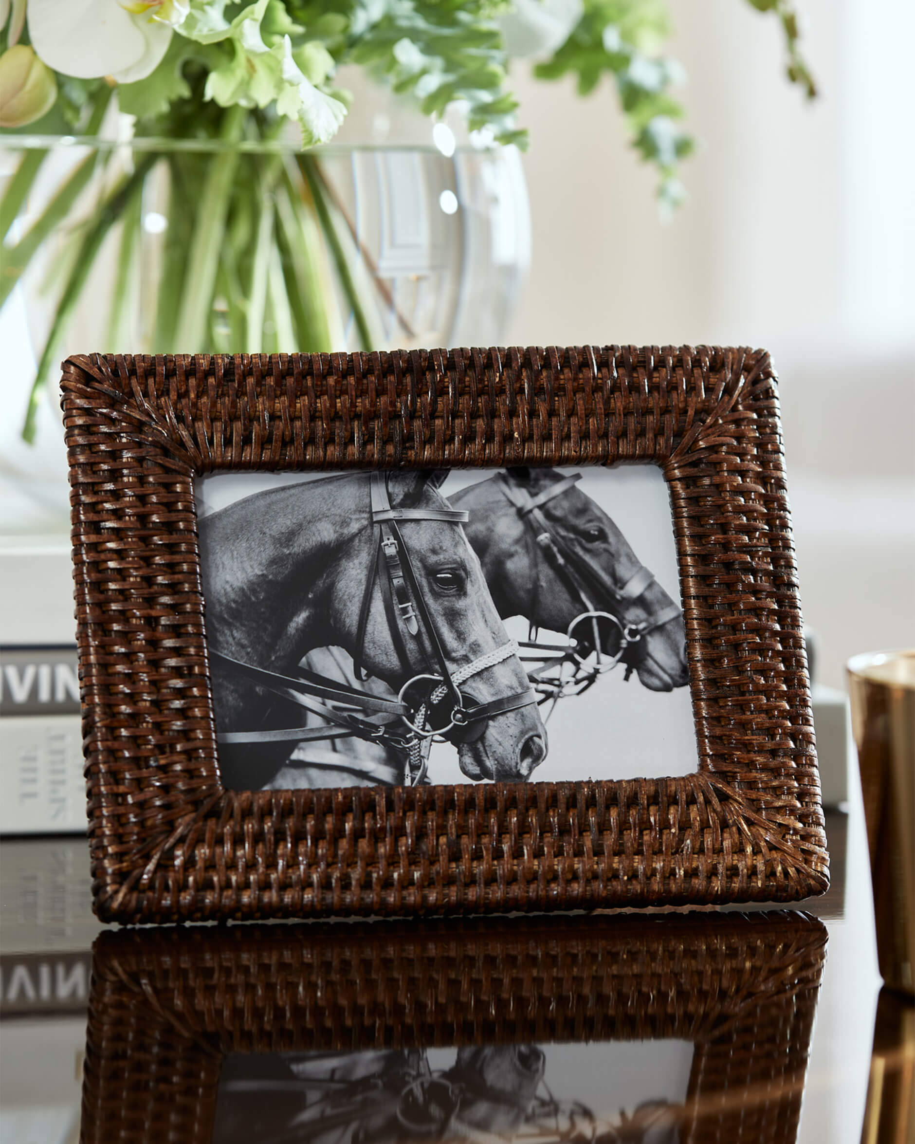 Cognac Bilderrahmen Rattan