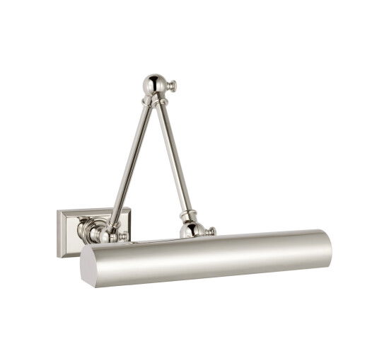 null - Cabinet Maker 12" Double Library Light Polished Nickel