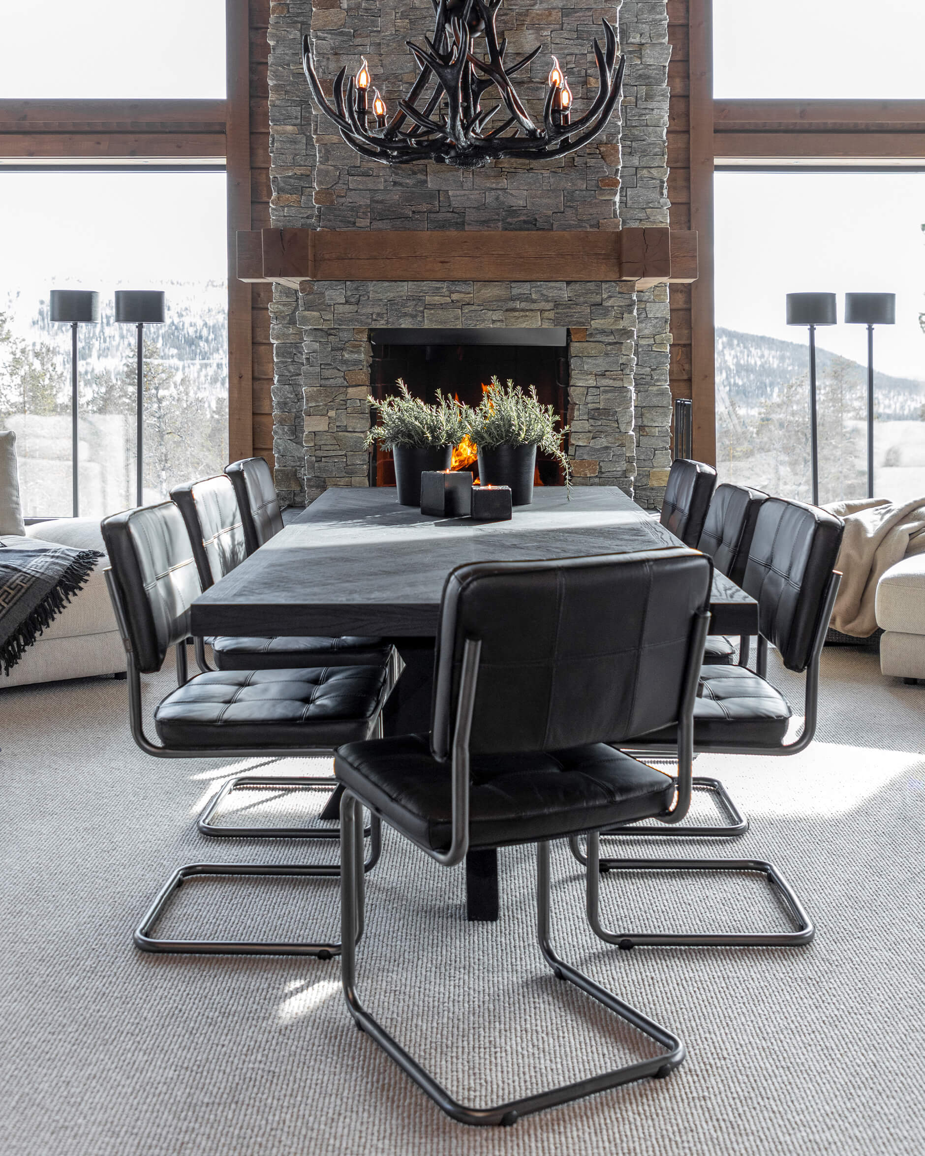 Cylinder lampskärm leather grey