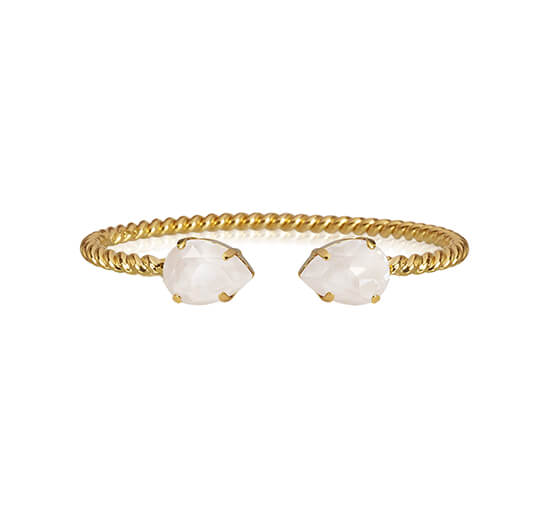 Gold - Mini Drop Bracelet Electric White