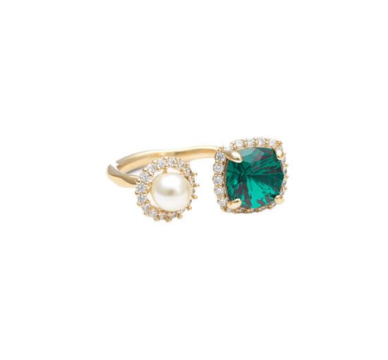 Colette ring emerald square