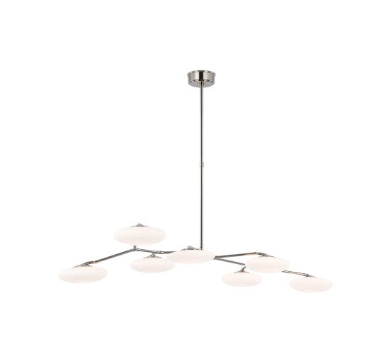 null - Brindille XL Articulating Linear Chandelier Polished Nickel