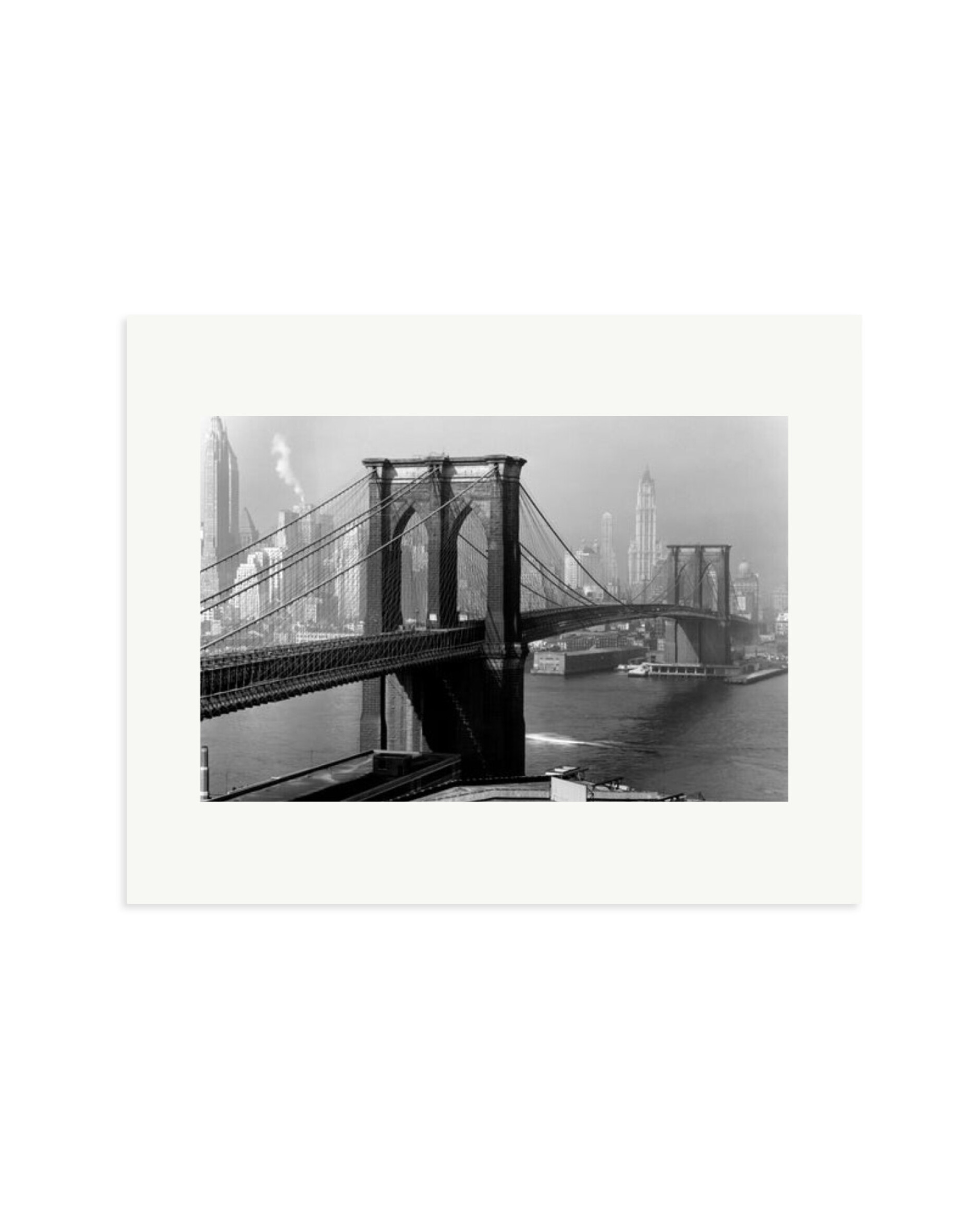 Brooklyn Bridge by Day Print Only / Medium