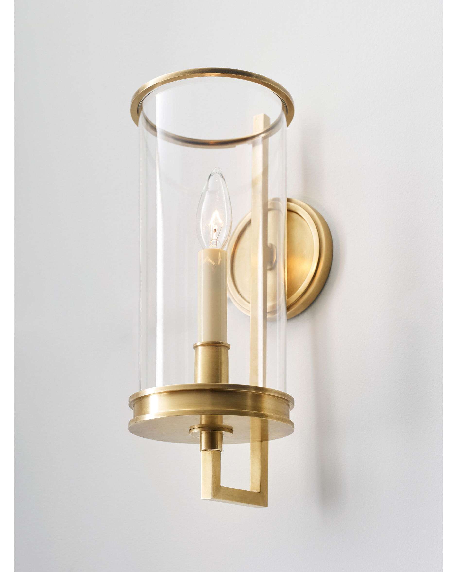 Glendon vägglampa antik mässing