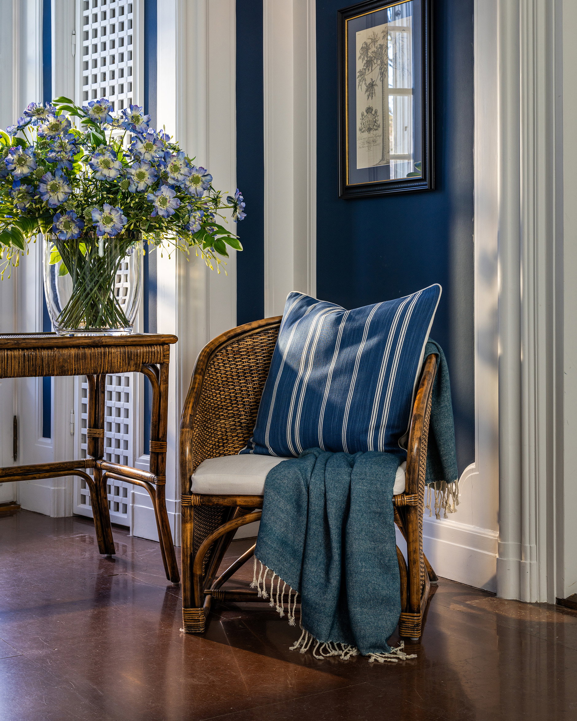 Batchelder Ticking Cushion Cover Indigo