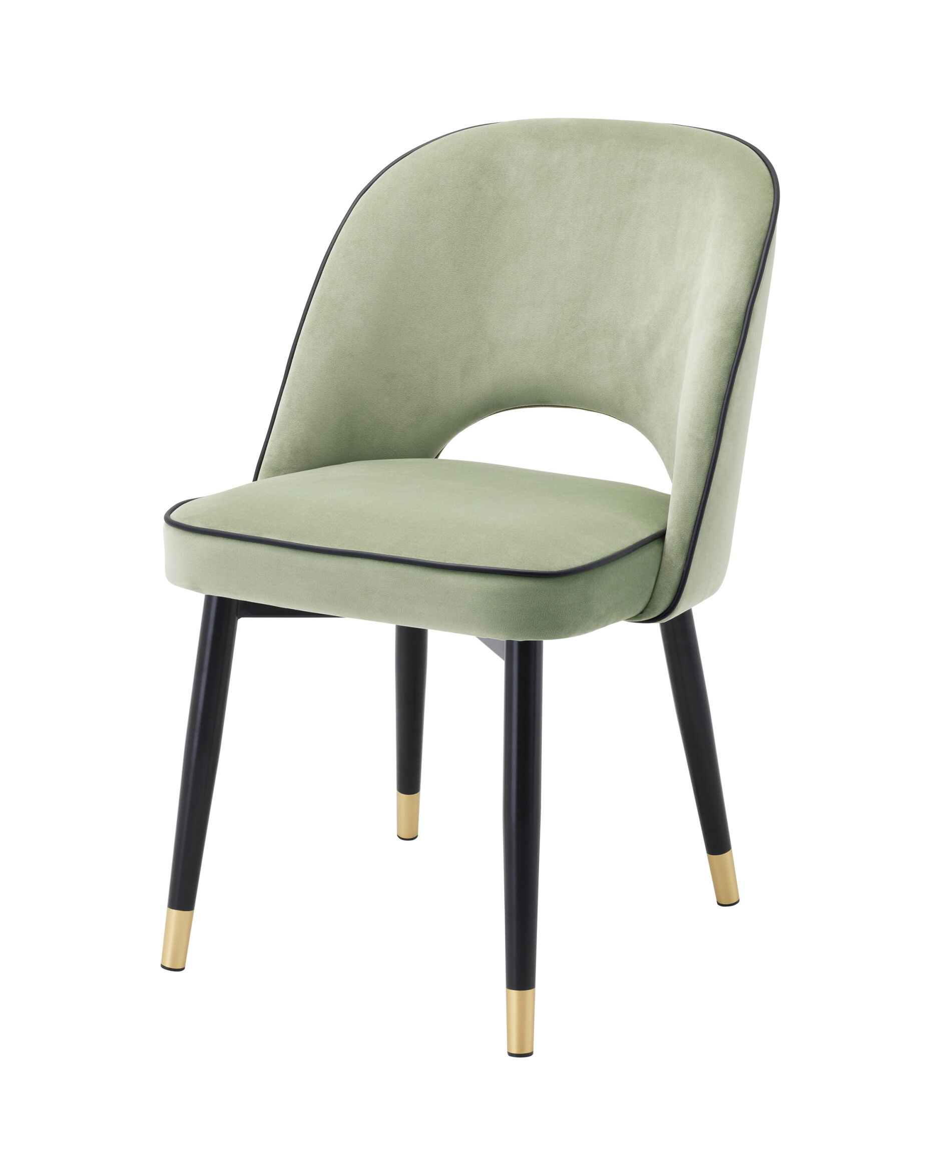 Cliff matstolar savona pistache green velvet 2-set