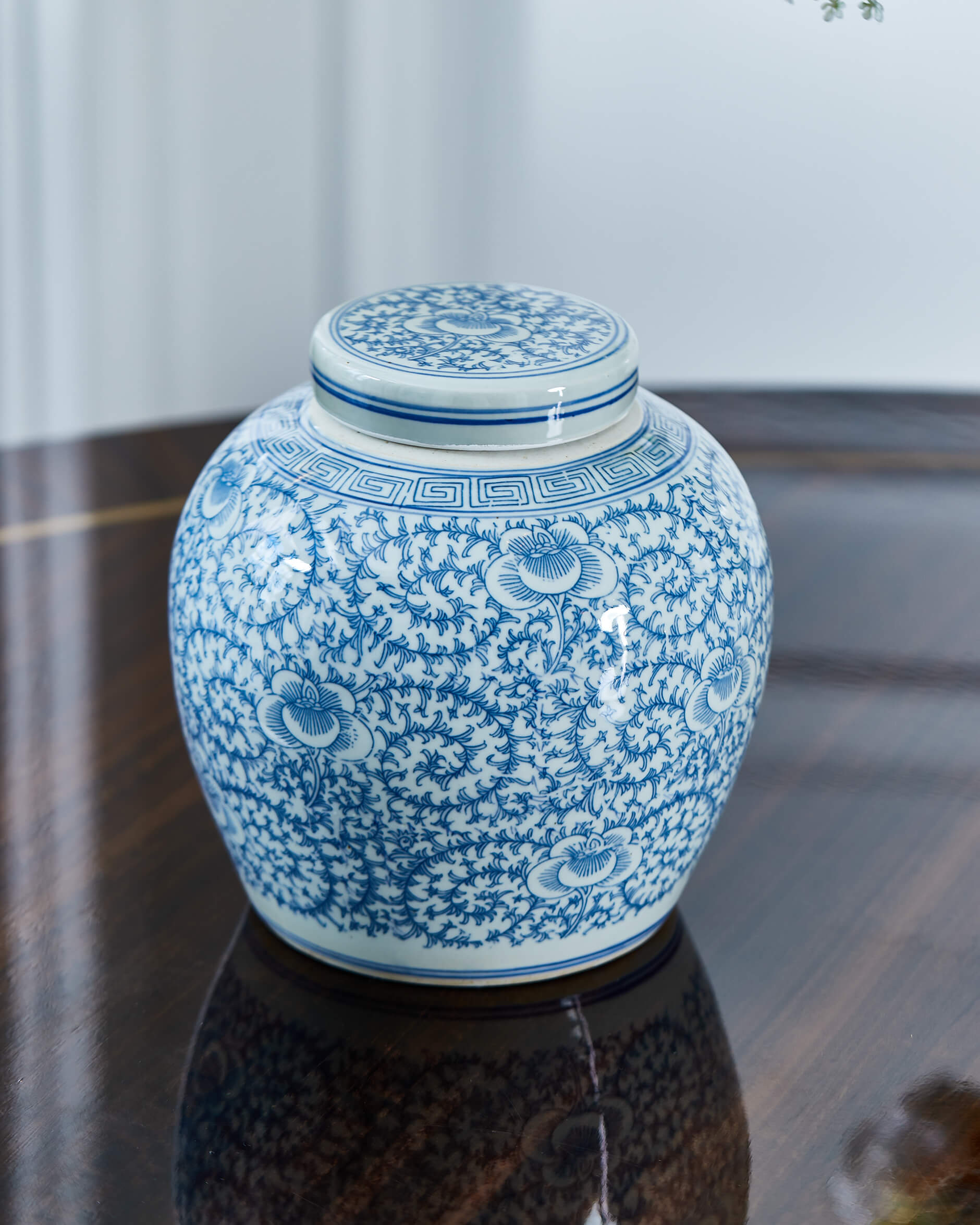 Leora ingefärskrus vit/blå