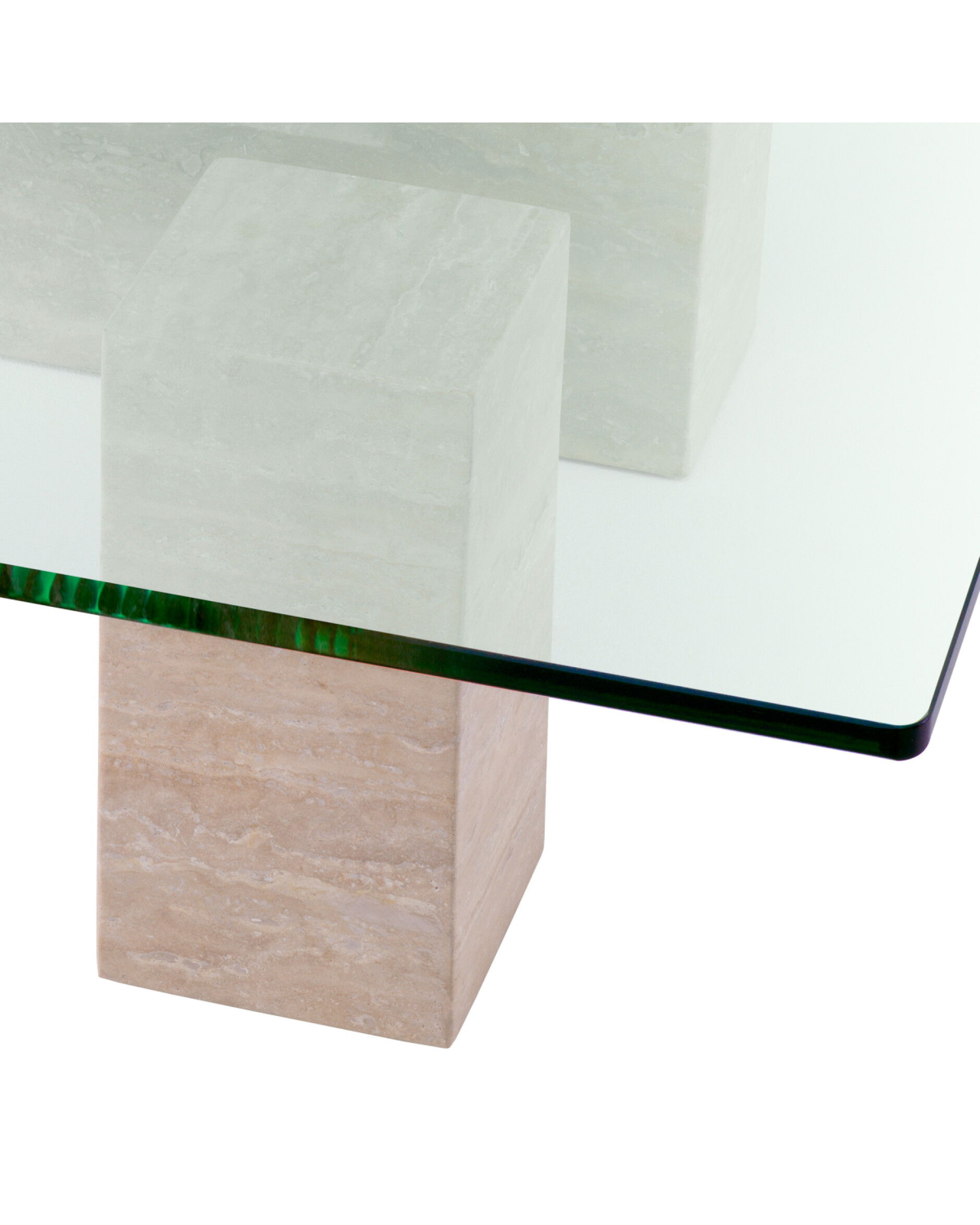 Ikal soffbord travertin