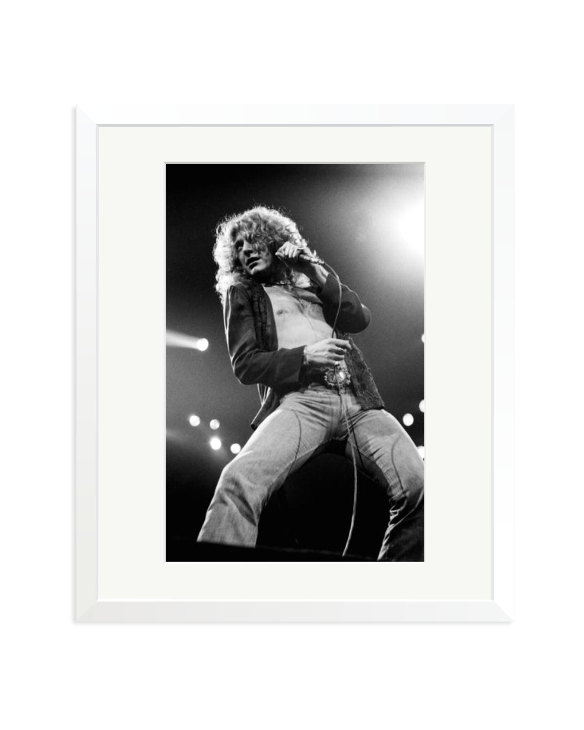 Robert Plant of Led Zeppelin 1977 White / Large