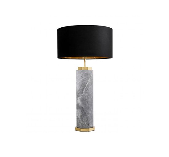 Grå - Newman bordslampa travertine