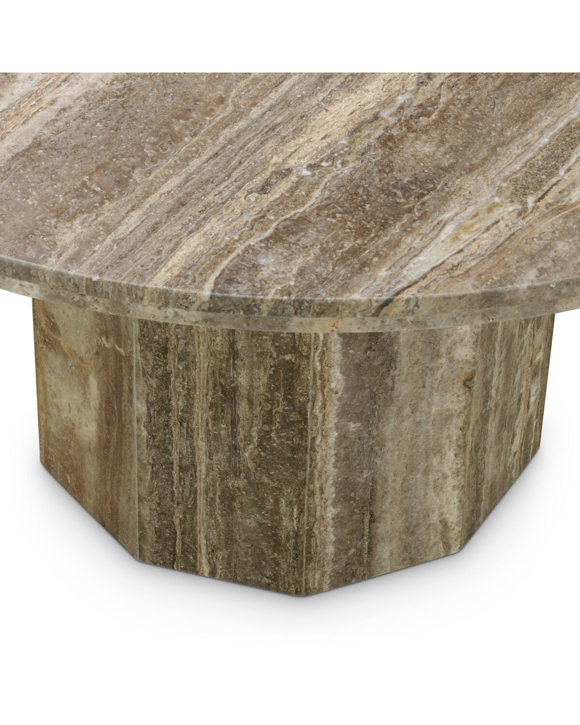 Florence Dining Table Silver Travertine