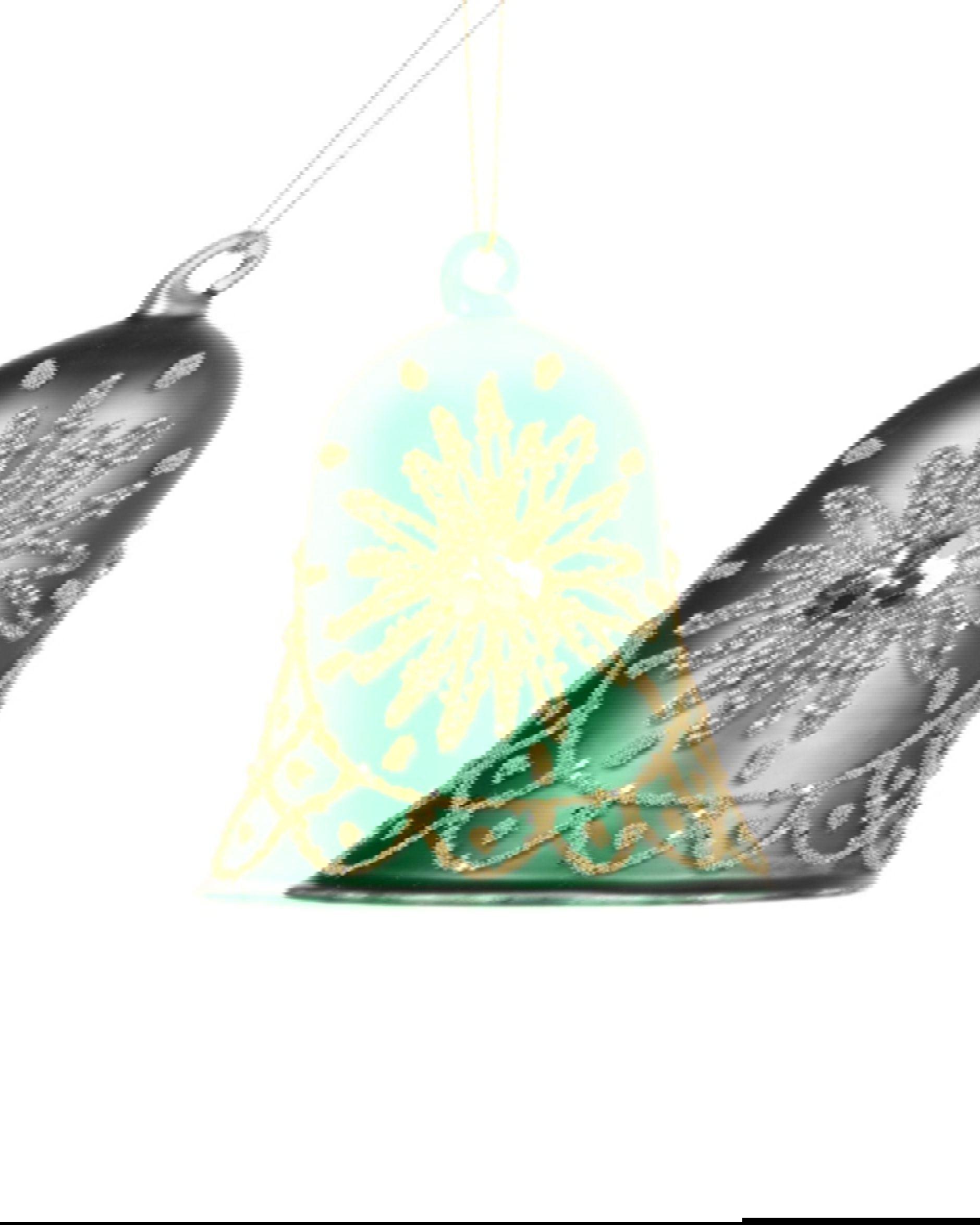 Eloise klok kerstboomdecoratie groen/goud