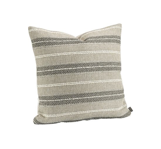 Grey - Nomad Multi Stripe Cushion Cover Natural