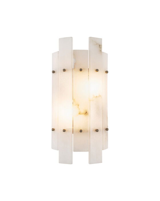 Ruby vägglampa antik mässing