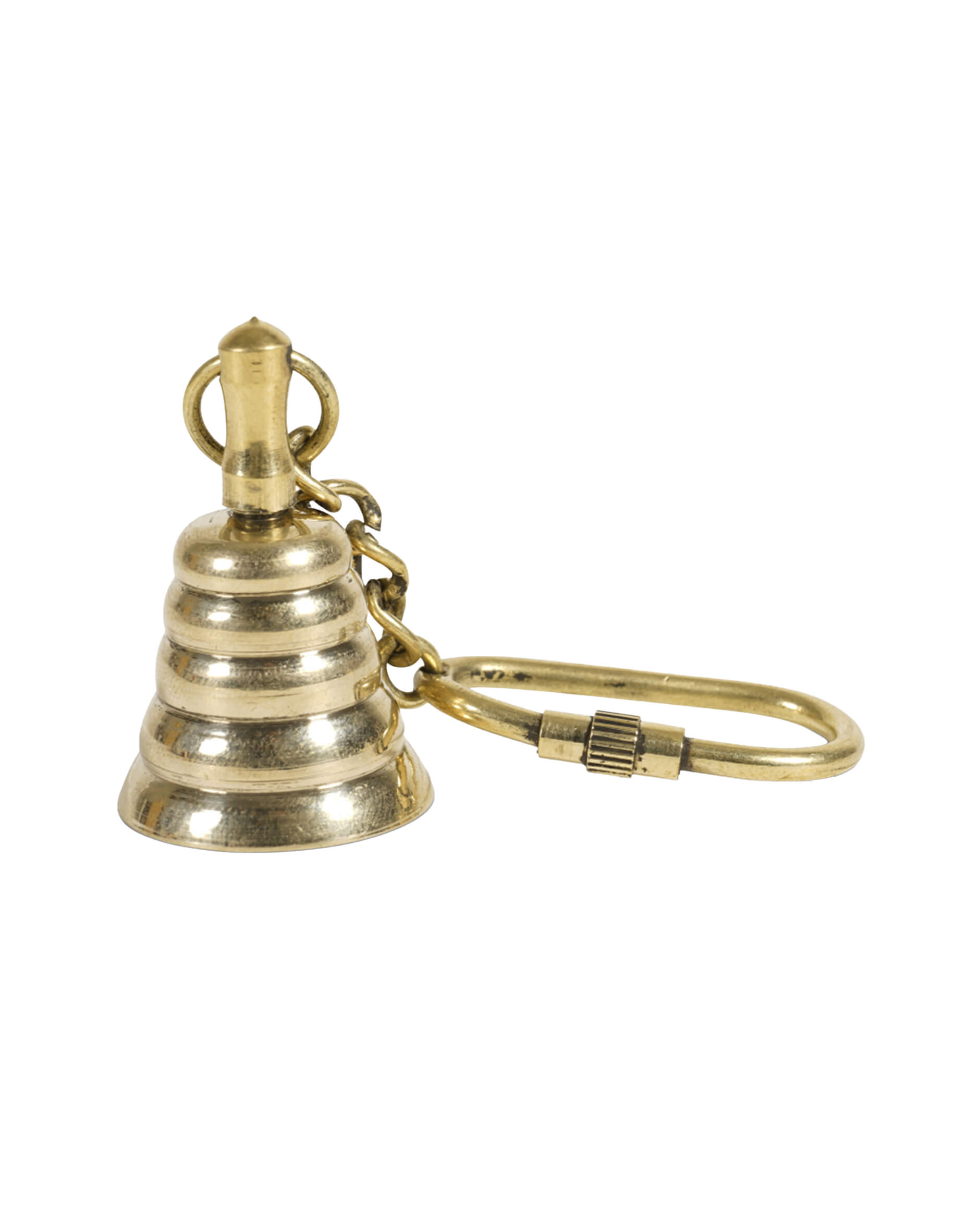 Ringklocka nyckelring mässing