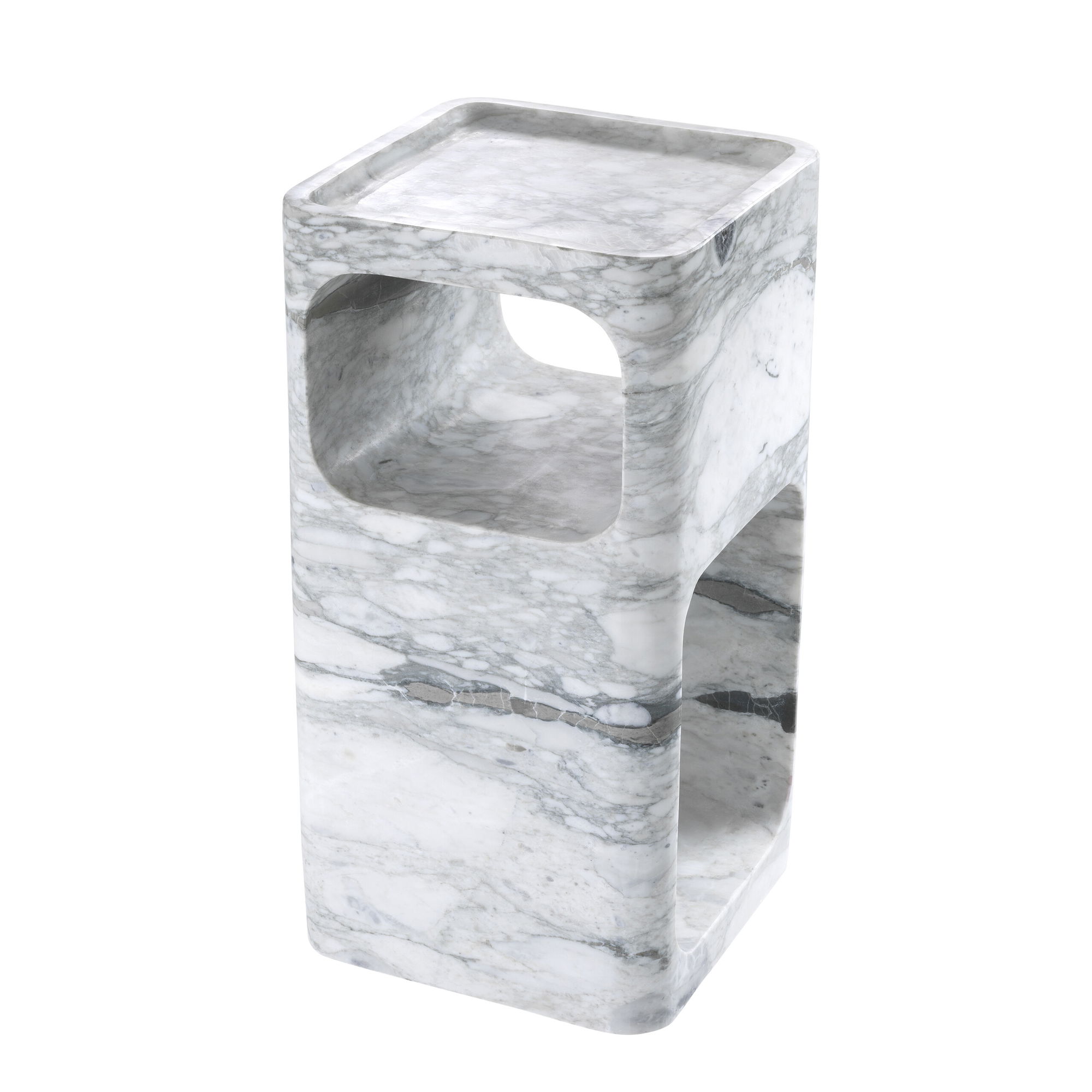 Adler sidobord white marble