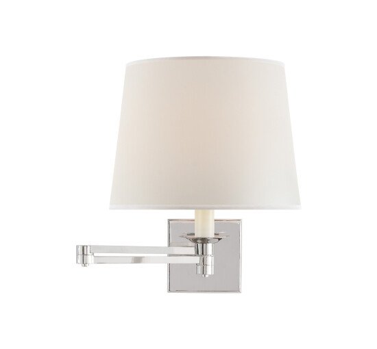 null - Evans Swing Arm Sconce Polished Nickel