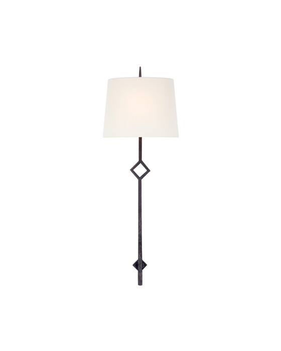 Cranston Sconce Black/Linen