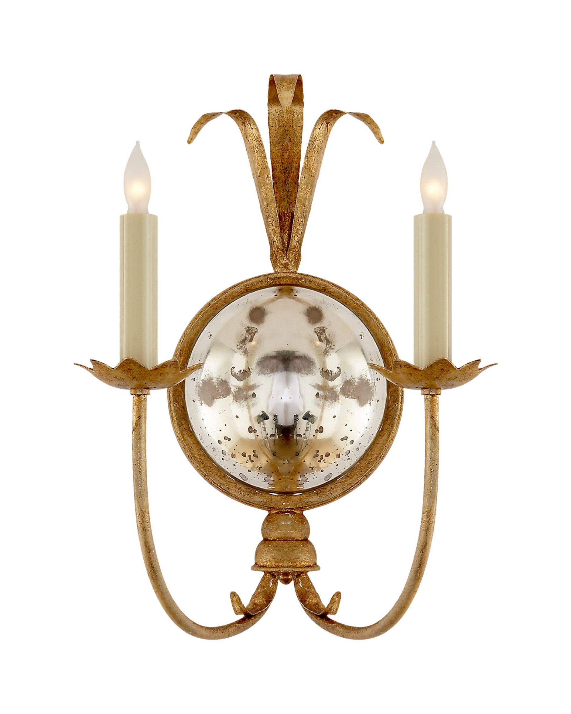 Gramercy vägglampa dubbel Gilded Iron