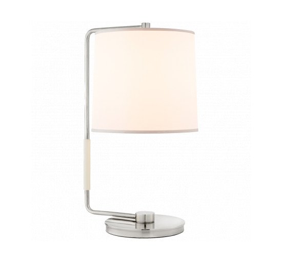 null - Swing Table Lamp Soft Silver/Silk Shade