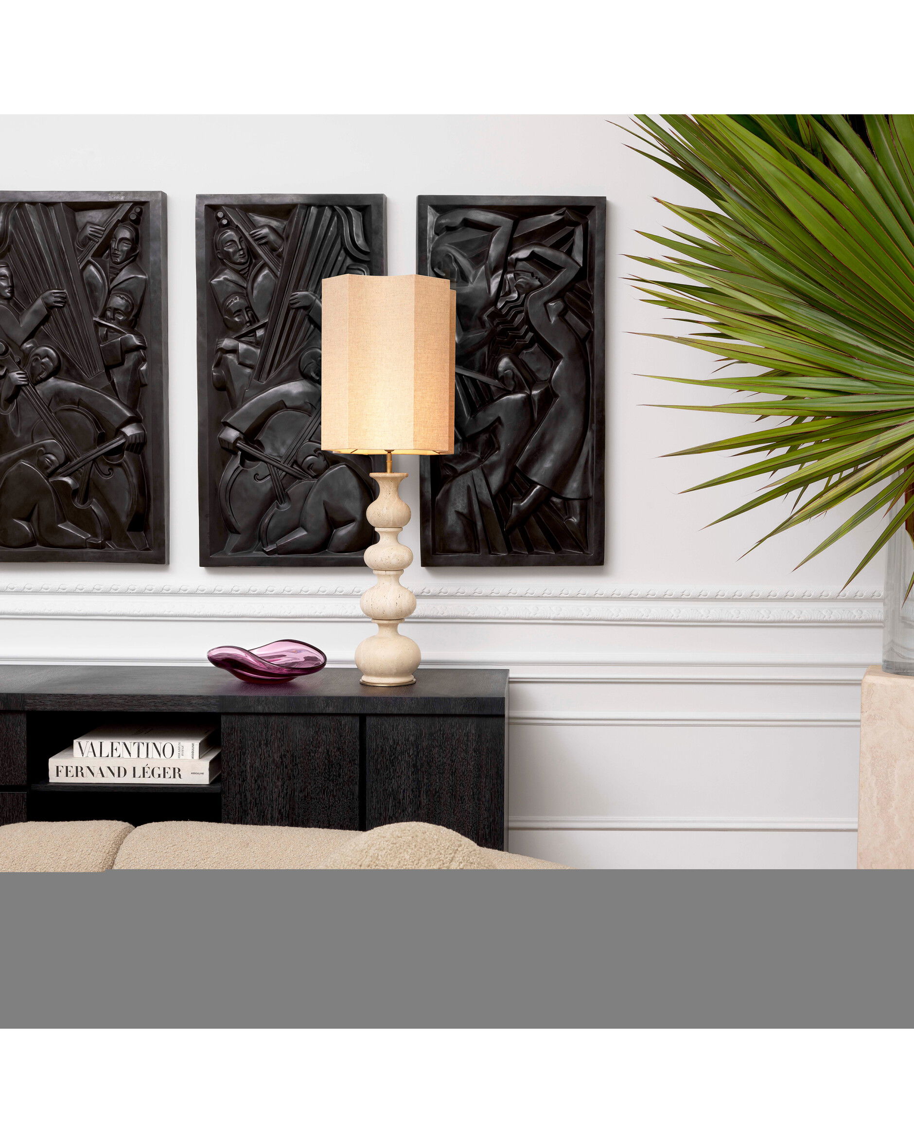 Mabel Table Lamp Travertine