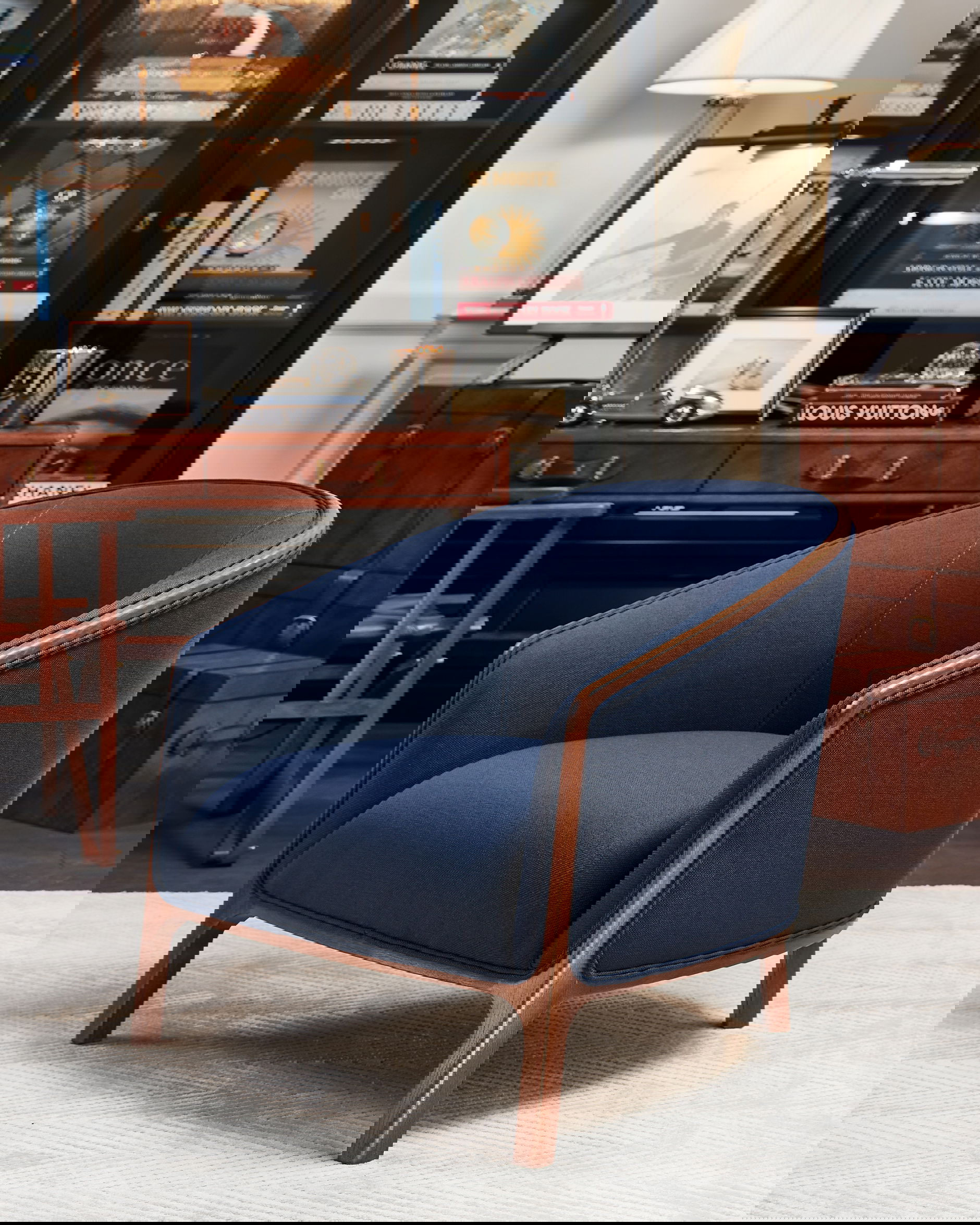 Ryder fåtölj indigo