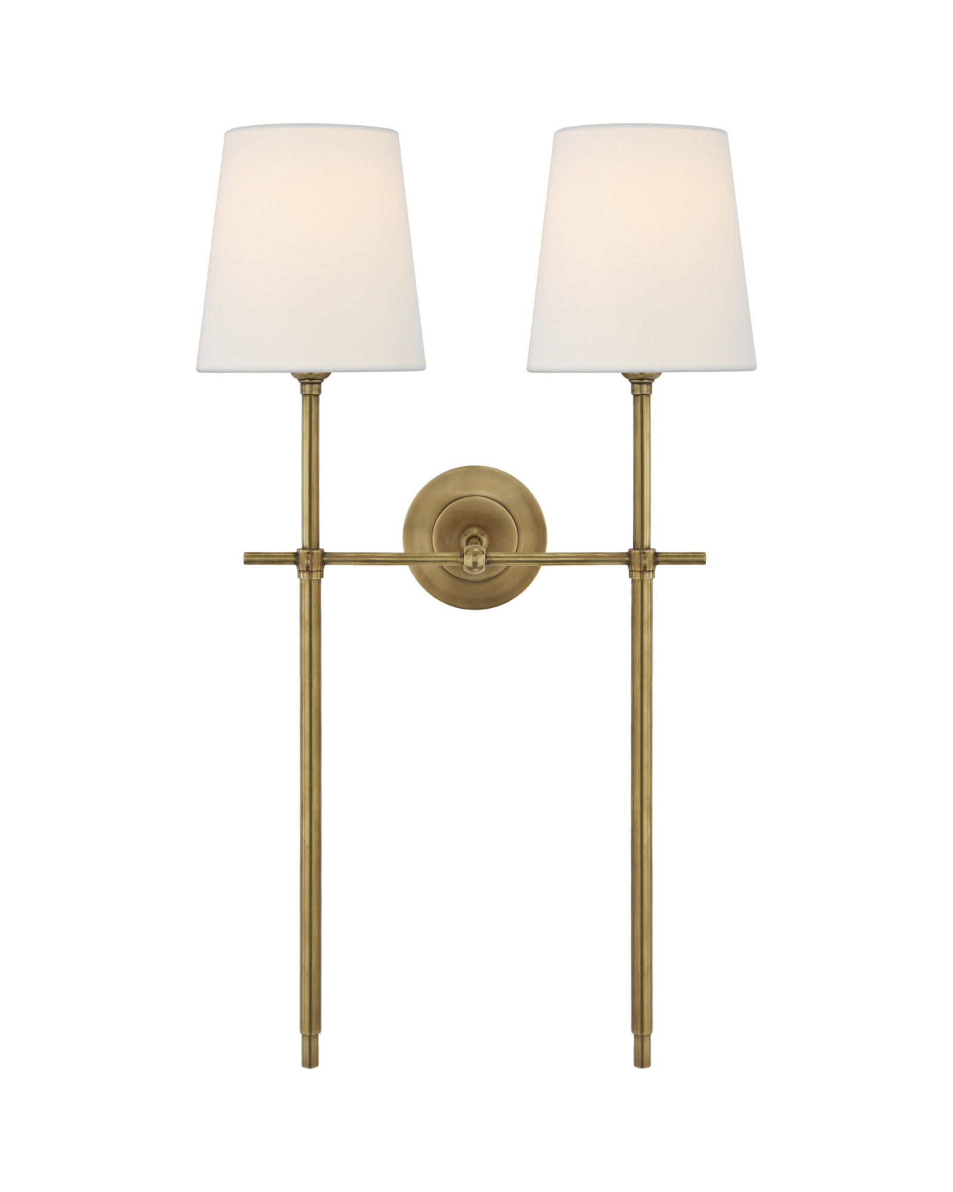 Bryant vägglampa dubbel antik mässing L