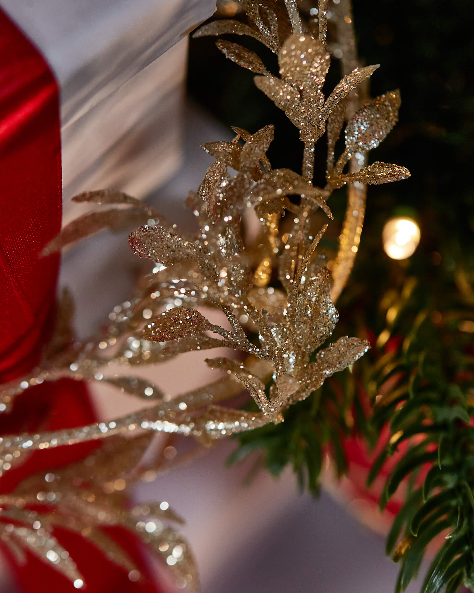 Colette bladgirlang champagne 180cm