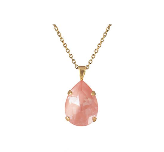 Flamingo Ignite - Mini Drop Necklace Crystal