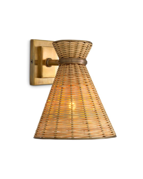 Kon tiki vägglampa beige