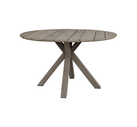Charcoal Teak - Macan Dining Table Charcoal Round