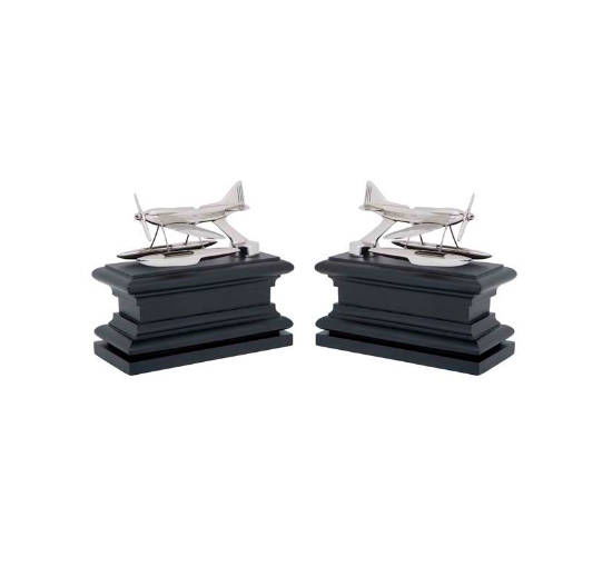 Bokstöd Hydroplane nickel/black set of 2