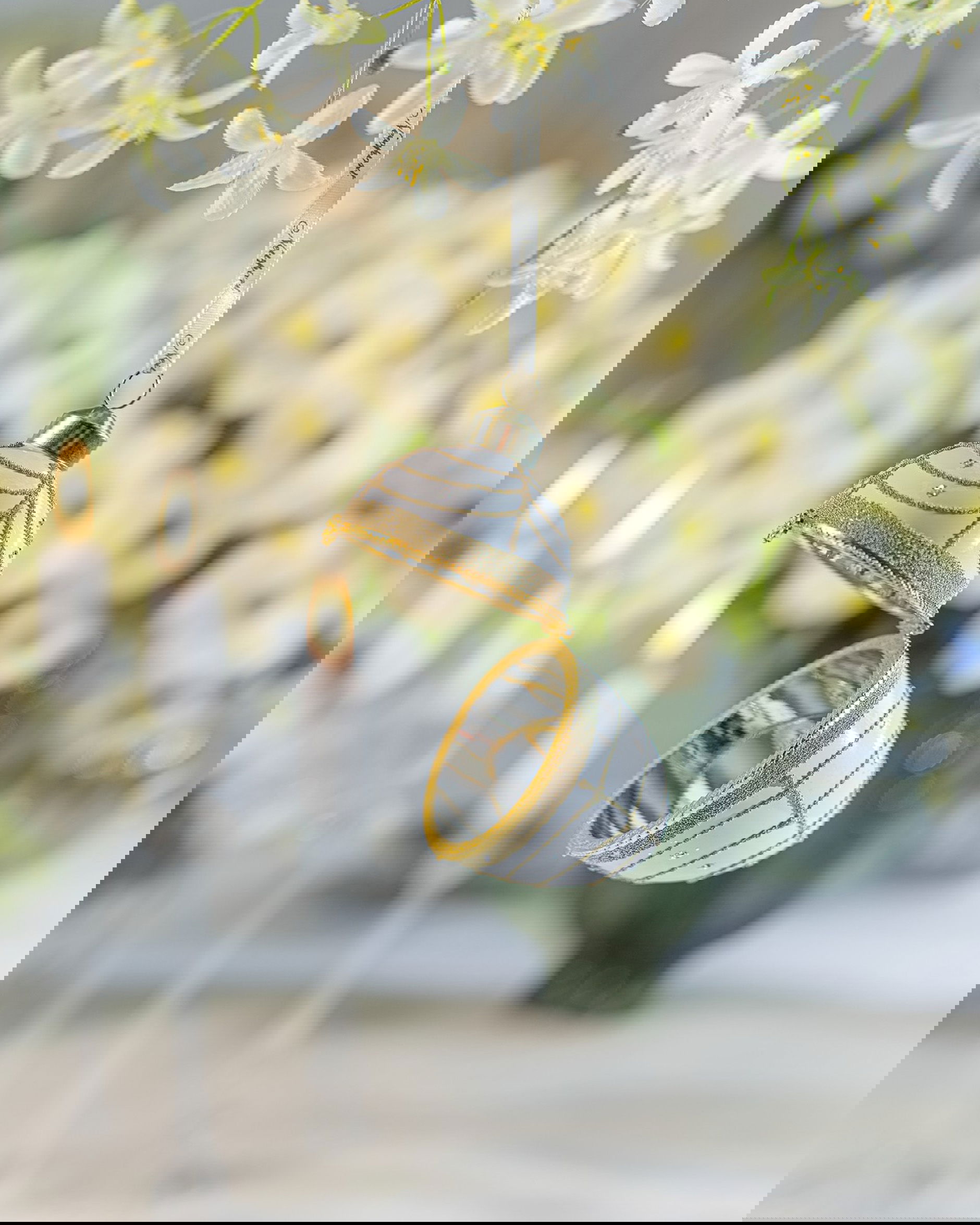 William Fabergé Egg Ornament White