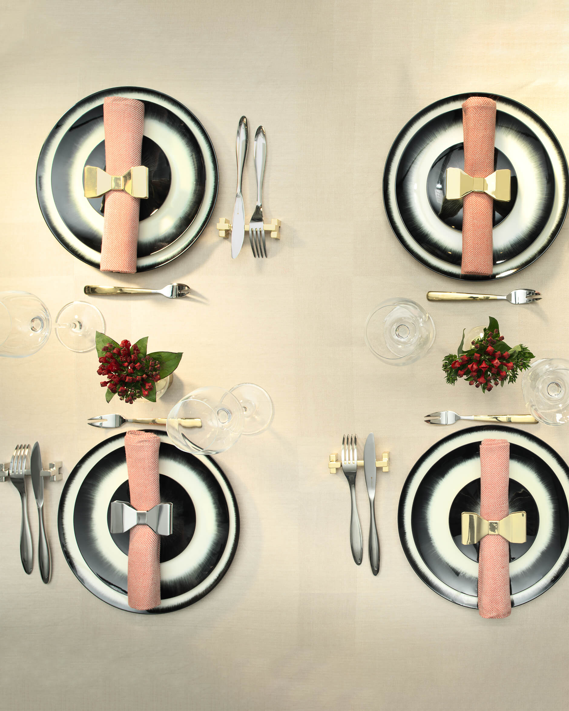 Bowie servettring mässing 2-pack